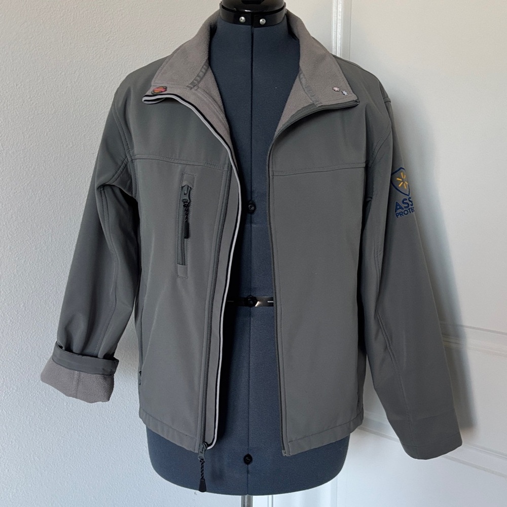 Men's Gray Softshell Jacket - Asset Protection embroidery
